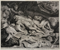 KG 17475
<br/>
Saters bespieden de slapende Diana en haar nimfen
<br/>
<em>Louis, Jacob (1595-?)</em>